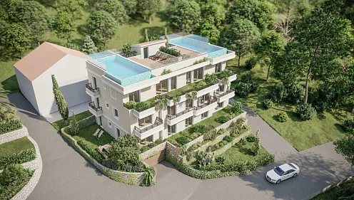 Apartments in Dobrota in attraktiver Lage